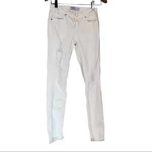 Just Black White distressed and cropped leg Skinny Jeans 24